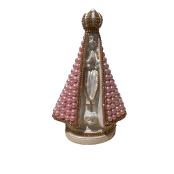 Nossa Senhora Aparecida manto rosa de 22cm 