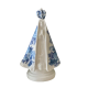 Nossa Senhora Aparecida 20 Cm Manto Floral Azul