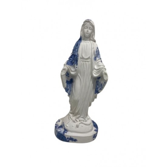 Nossa Senhora das Graças 22 cm Decoupage Azul