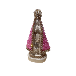 Nossa Senhora Aparecida manto Rosa 17 cm 