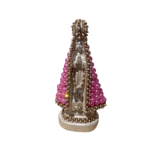 Nossa Senhora Aparecida manto Rosa 17 cm 