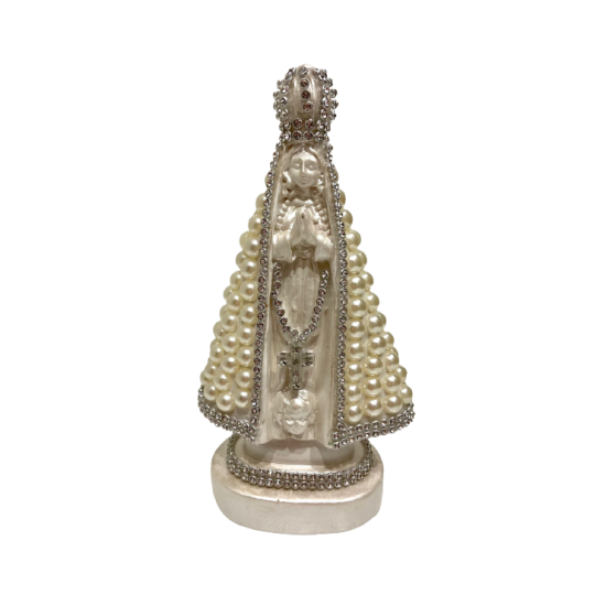 Nossa Senhora Aparecida 17cm Pérolas